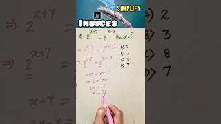 Simplify Indices  Apply Indices Rules  shortsfeed shorts ytshots indices maths rules 📝 📝 [upl. by Notlrahc]