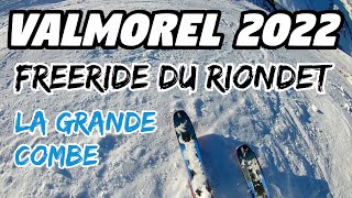 Valmorel 2022  Freeride du Riondet  La Grande Combe en ski  Piste noire non damée [upl. by Cynthla907]