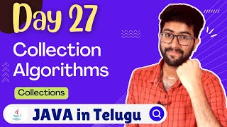 Day 27  Java Collection Algorithms in Telugu  Java Course in Telugu  Vamsi Bhavani [upl. by Aivin]