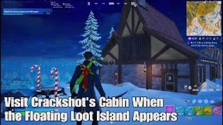 Visit Crackshots Cabin When the Floating Loot Island Appears  Ship It Express Snapshot Quest [upl. by Rufina]