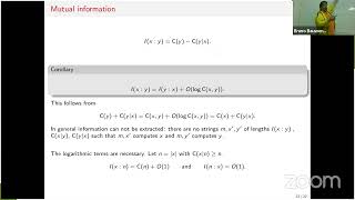 HSE Kolm lecture 5 plain Kolmogorov complexity [upl. by Cosimo]