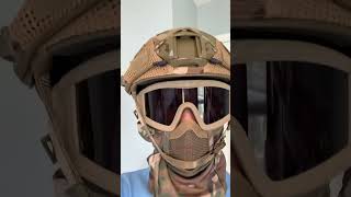 Tan upgraded FAST HELMET review air soft gear [upl. by Stav290]