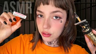 ASMR FAZENDO SUA TATUAGEM NA PRISÃO ⛓️ [upl. by Asenaj357]