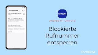 Blockierte Rufnummer entsperren  Samsung Android 14  One UI 6 [upl. by Worrell]