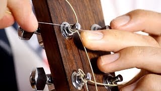 How to Change your Guitar Strings  Acoustic Guitar Maintenance [upl. by Jerrine]