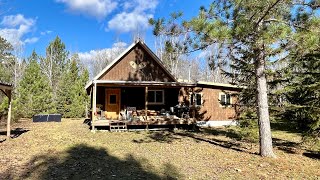 Building A Warm Cozy Cabin For My Family In Northern Minnesota Skirting The Cabin [upl. by Katinka]