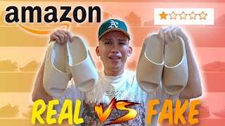 I Bought 20 Yeezy Slides from Amazon FAIL Amazon vs Adidas Comparison [upl. by Noir]