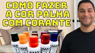 COMO FAZER A COR PALHA COM CORANTE XADREZ E TINTA BRANCA [upl. by Vonni]