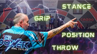 PHIL TAYLOR DARTS throw ANALYSIS [upl. by Zelde]