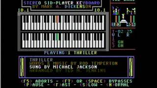 Michael Jackson quotThrillerquot Commodore 64 Stereo Sid Player Keyboard [upl. by Aurelio]