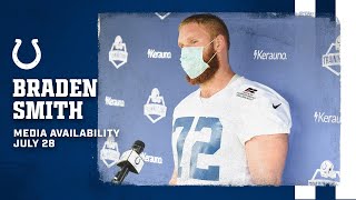 Braden Smith Training Camp Availability  July 28 [upl. by Emelyne60]