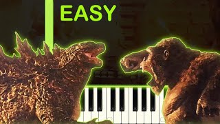 GODZILLA VS KONG  EASY Piano Tutorial [upl. by Peggie17]