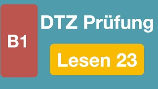 b1gastb1lesen Prüfungoktober 2023 German Test For Immigranten I gast DTZ telc gast [upl. by Matthus]