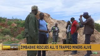 Zimbabwe Govt says all 15 trapped miners rescued alive [upl. by Einned]