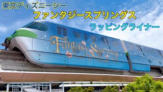 ディズニーリゾートライン 東京ディズニーシー・ステーション ファンタジースプリングスラッピングライナー Fantasy Springs liner at Tokyo DisneySea Station [upl. by Swor720]