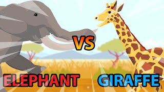 Elephant vs Giraffe  Animal Tournament S1  Animal Animation [upl. by Inacana]