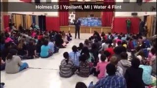 Ypsilantis Holmes ES Donates Water To Flint [upl. by Trude]