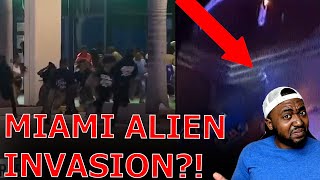 TikTok Declares Alien Invasion Government Cover Up In Miami Mall After Black Teens Riot On New Years [upl. by Lirba]