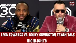 Leon Edwards vs Colby Covington Trash Talk highlights [upl. by Catina]