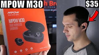 MPOW M30 REVIEW amp Unboxing Only 35 USBC TWS Earbuds [upl. by Anastatius]