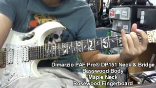 Test Dimarzio PAF Pro® Neck and Bridge [upl. by Notyard178]