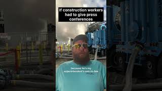 Construction worker press conference [upl. by Ciaphus]