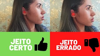 Como Inserir Protetor Auricular de Espuma Corretamente  How to Properly Insert Max Foam Earplugs [upl. by Asilehs]