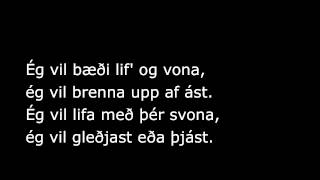 Hjá Þér  Sálin Hans Jóns Míns Með Texta [upl. by Ridglee]