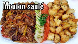 Viande de mouton sauté et pomme de terre au persil agneau dibi [upl. by Beckerman638]