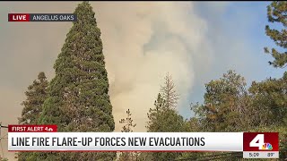 Line Fire flareups trigger new evacuations [upl. by Ranique833]