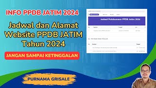 Jadwal PPDB Jatim 2024 Jenjang SMA SMK Negeri [upl. by Oryaj994]