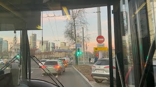 Vilniaus transportas 4 troleibusas Žemieji Paneriai  Centras  Antakalnis [upl. by Ecined416]