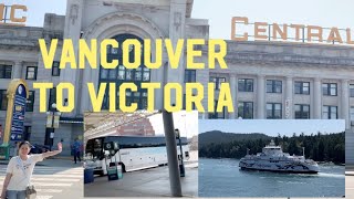 Vancouver Terminal Avenue to Victoria  BC ferries connector BC ferry TsawwassenSwartz Bay  easy [upl. by Nosa]