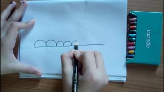 Caterpillar Drawing On Leaf  How To Draw A Caterpillar  Easy Drawing For Kids [upl. by Sansbury]