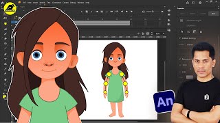 Rigging 2D Character Step By Step  Adobe Animate Full CourseMake 2D Cartoon LearnAnimationHindi [upl. by Louisette]