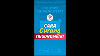 CARA CURANG TRIGONOMETRI  TIPS CEPAT KERJAKAN MATEMATIKA shorts sbmptn snmptn utbk shortsvideo [upl. by Akcimahs]