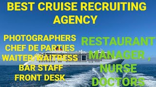 BEST CRUISE SHIP JOBS RECRUITING AGENCY  MASSIVE RECRUITMENT HAPPENING NOW cruisejobs [upl. by Steve]