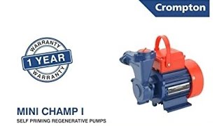 Crompton Mini CHAMP Plus I self priming Regenerative Pump [upl. by Lilla]