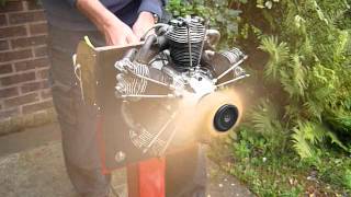 Moki 215cc 5 cylinder radial engine [upl. by Anigal962]