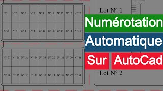 NUMEROTATION AUTOMATIQUE SUR AUTOCAD EN 1 MINUTE [upl. by Nnyleitak603]