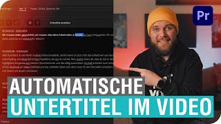 Automatische Untertitel in Minuten Premiere Pro Tutorial [upl. by Faletti]