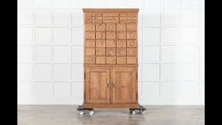 French 19thC Pine Haberdashery Cabinet [upl. by Gottlieb799]