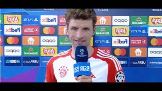 Thomas Müller Post Match Interview Bayern Munich vs Real Madrid 22 [upl. by Marentic]