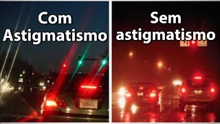 Astigmatismo vs visão normal [upl. by Ellga]