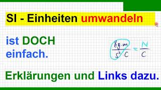 Einheiten umrechnen umwandeln SIEinheiten Maßeinheiten Wie warum  Ein Überblick [upl. by Nemzaj]