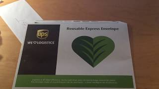 UPS Reusable Express Envelope how to use it [upl. by Ramhaj]