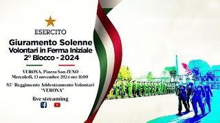 Giuramento dei Volontari in Ferma Iniziale del 2° Blocco 2024 [upl. by Tybalt]