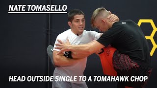 Head Outside Single to a Tomahawk Chop Wrestling Moves with Nathan Tomasello  RUDIS [upl. by Anillek]