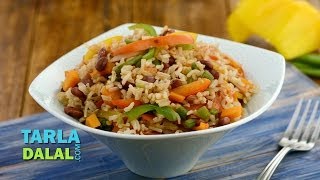 Mexican Rice Diabetic and Zero Oil Recipe by Tarla Dalal [upl. by Eisset]