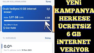 HERKESE 6 GB İNTERNET VEREN YENİ KAMPANYA ÇIKTI  bedava internet kazanma [upl. by Oidgime965]